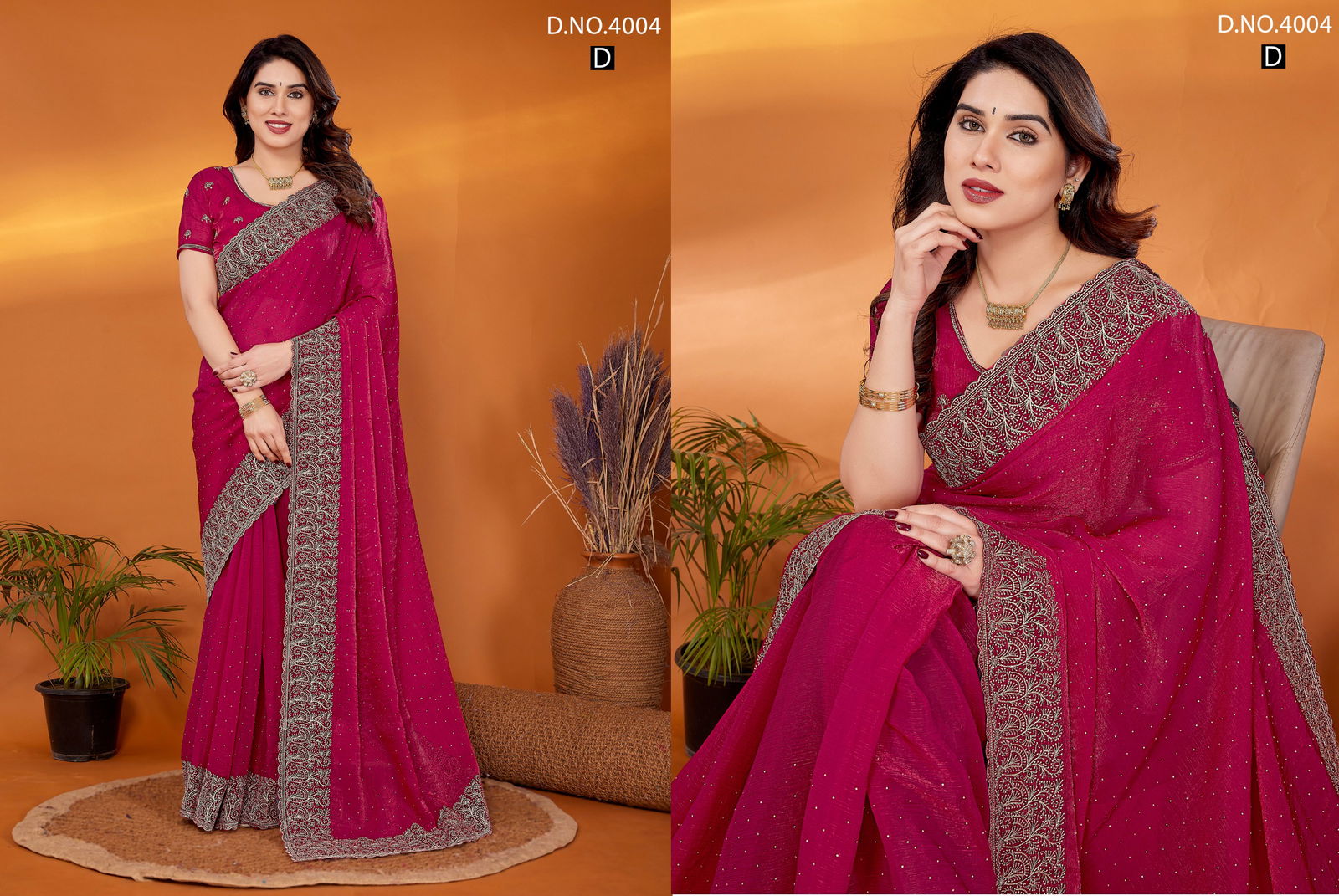 Jayshree 4004 A To D Fandy Chiffon Occasion Wear Saree Orders In India